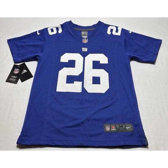 New York Giants Saquon Barkley #26 Nike On Field NFL Jersey Youth Medium NWT New - Picture 1 of 14